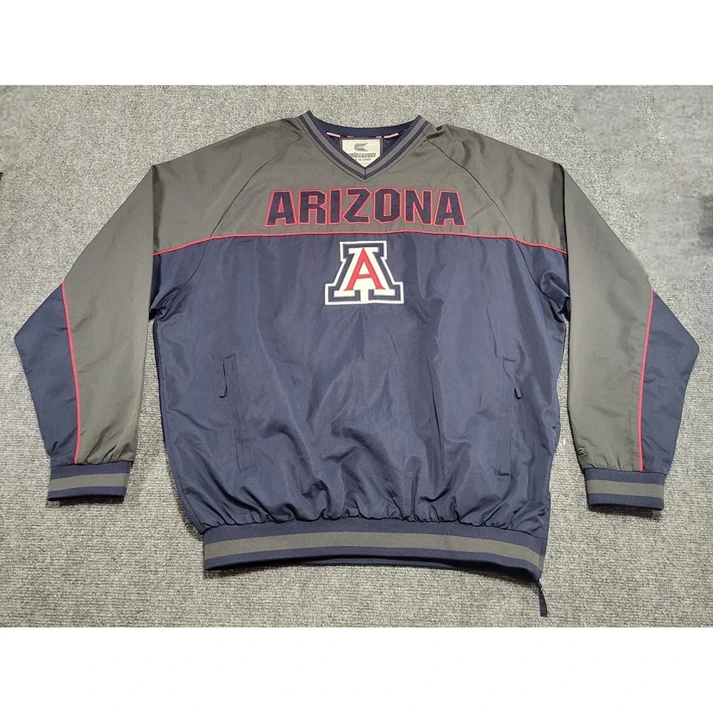 Arizona Wildcats Colosseum Athletics Windbreaker Pullover Jacket Men's Size XL